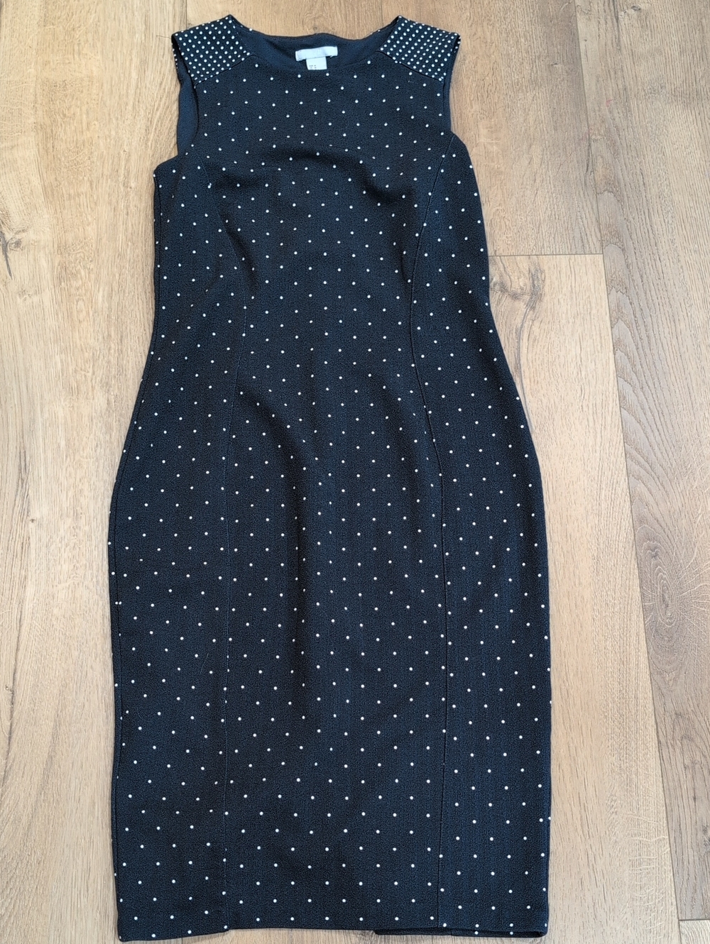 H&M Navy Top with White Polka Dots